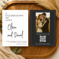 Luxus-Hochzeitsskript Foto QR-Code