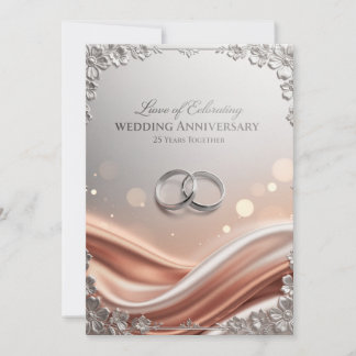 Luxus-Hochzeitstagskarte zum 25. Jubiläum – Elegan Feiertagskarte