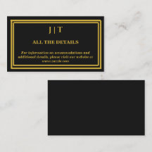 Luxus-Hochzeitsumschlag mit schwarzem und goldenem