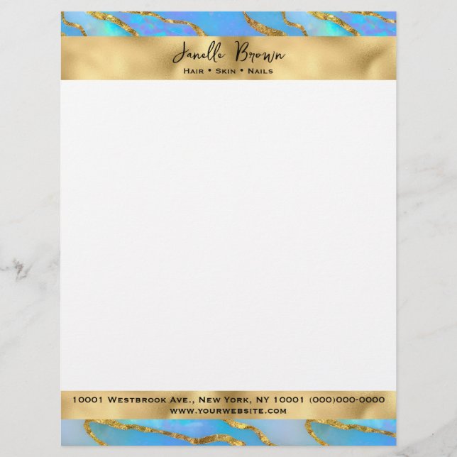 Luxus Holographic Imitate Opal Stone Briefbogen (Vorderseite)