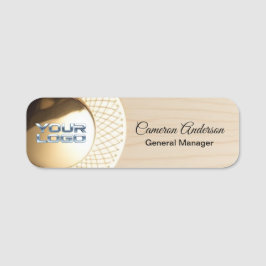 Luxus-Holz-Gold-Gitter-Namensschild Namensschild