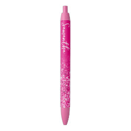 Luxus Hot Pink Glitzer Ombre Kugelschreiber