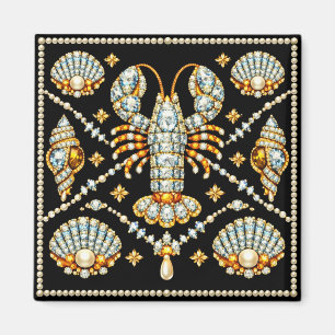 Luxus-Hummer-Juwelenmuster-Design-Diamant Magnet
