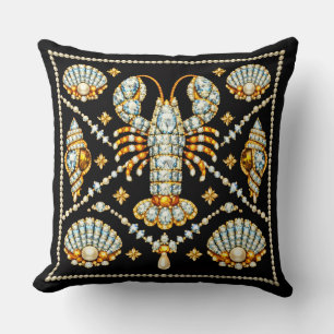 Luxus-Hummer-Juwelenmuster-Diamant-Design Kissen