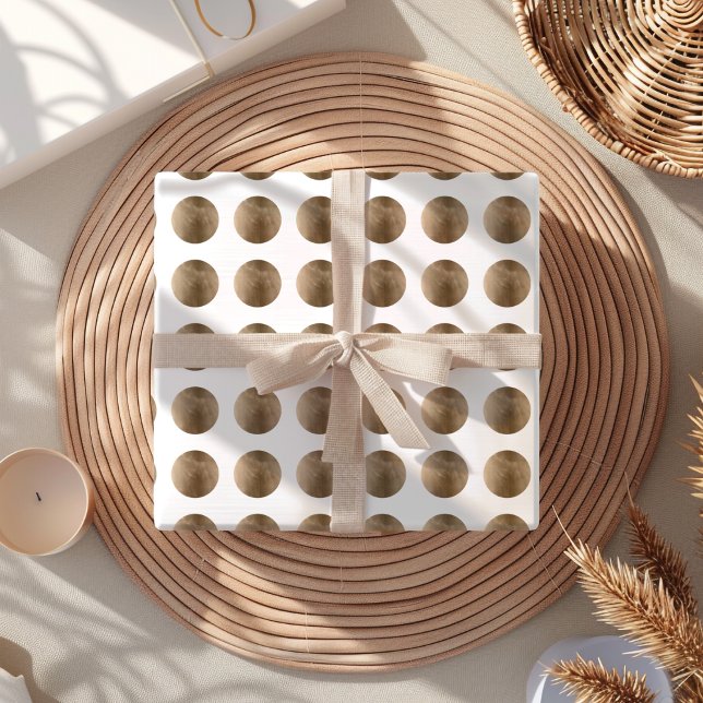 Luxus Imitate Gold Polka Dot Muster Geschenkpapier Set (Von Creator hochgeladen)