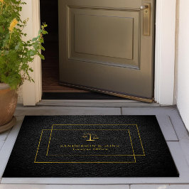 Luxus-Imitate Gold schwarz elegante Anwaltskanzlei Fußmatte