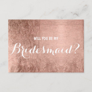 Luxus-Imitate Rose Goldblatt ist meine Bridesmaid Einladung