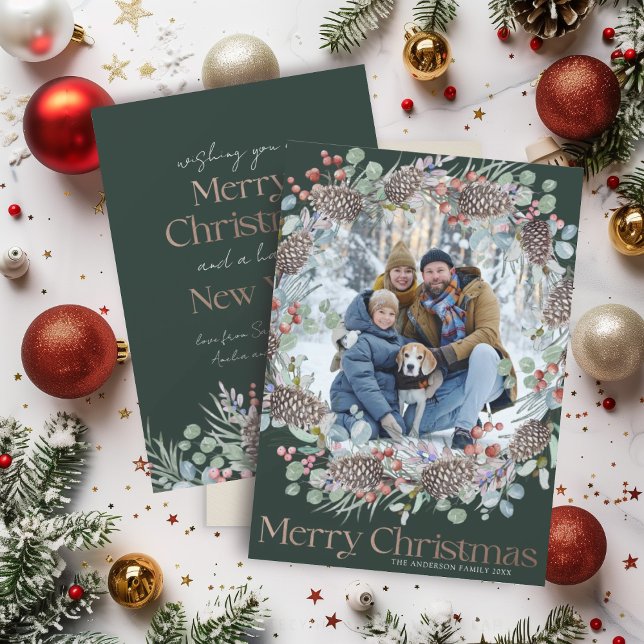 Luxus-Imitats Gold & Green Frohe Weihnachten (Von Creator hochgeladen)