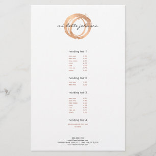 Luxus imitiertes Roségold lackierter Kreis Preisli Flyer