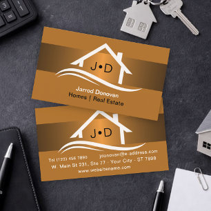 Luxus Immobilien Amber Gold Elegant Professionell Visitenkarte