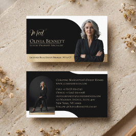 Luxus-Immobilien Architekturrahmen Foto Schwarz Go Visitenkarte