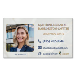 Luxus-Immobilienmakler-Foto-Magnet - Anruf, E-Mail Magnetische Visitenkarte