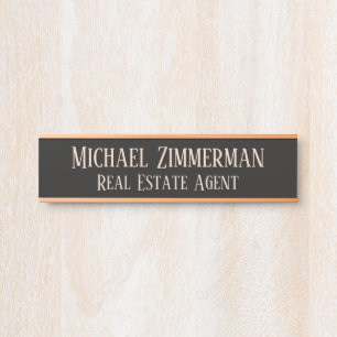 Luxus-Immobilienmakler-Schild für das Büro Türschild