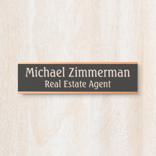Luxus-Immobilienmakler-Schild für das Büro Türschild