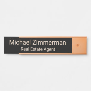 Luxus-Immobilienmakler-Schild für das Büro Türschild