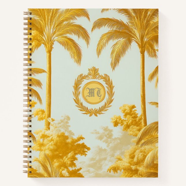 Luxus Imperial Gold Palm Tree Business Notizbuch (Vorderseite)