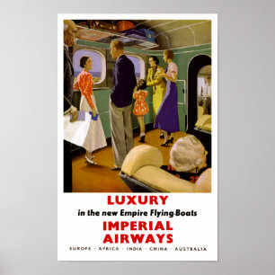 Luxus in den Flying Boats des New Empire Poster