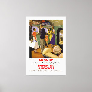Luxus in den neuen Reich-Flugbooten Leinwanddruck