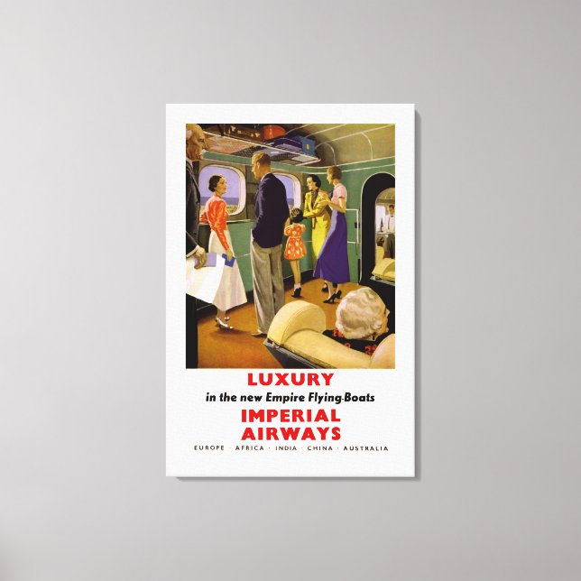 Luxus in den New Empire Flying Boats - m Leinwanddruck (Vorderseite)