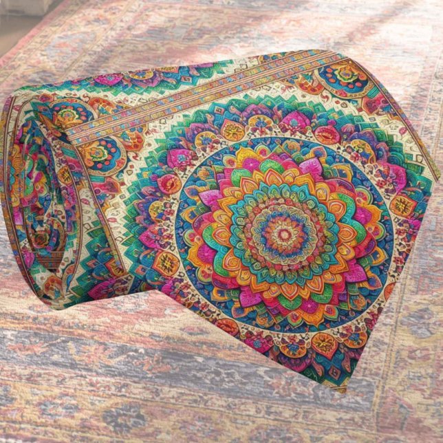 Luxus-Indien-Designer-Teppich | Faux-Silk-Schlips Krawatte (Von Creator hochgeladen)