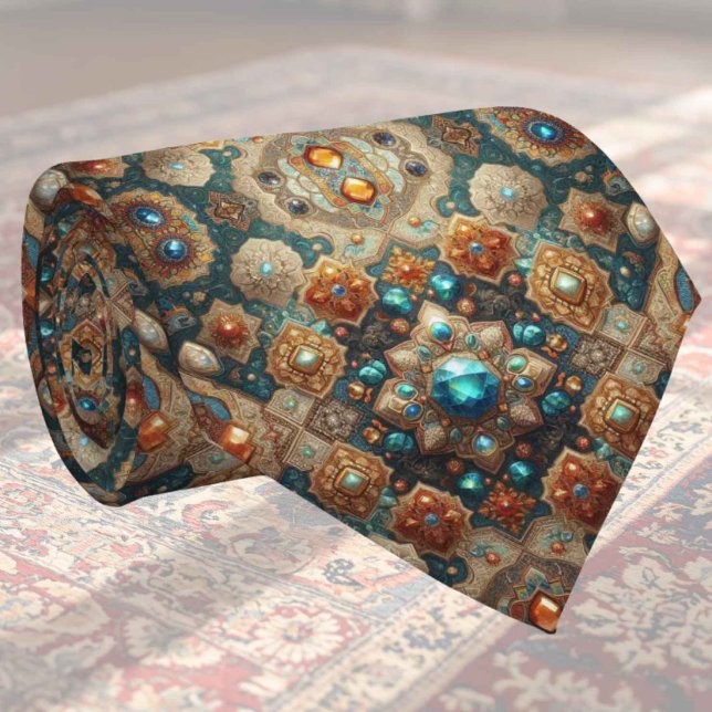 Luxus-Indisch-Designer-Teppich | Faux-Silk-Halstuc Krawatte (Von Creator hochgeladen)