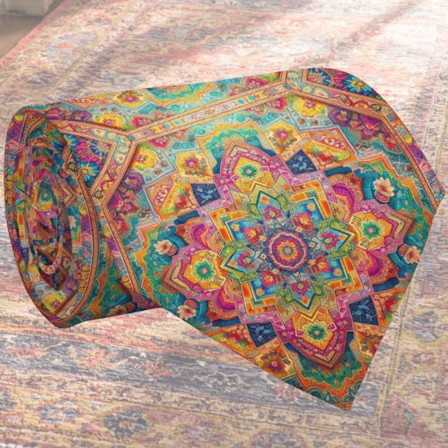 Luxus-Indisch-Designer-Teppich | Faux-Silk-Schlips Krawatte (Von Creator hochgeladen)