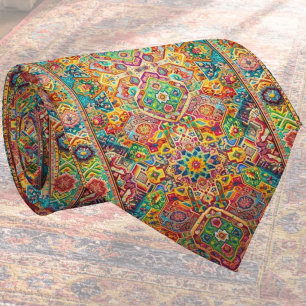 Luxus-Indisch-Designer-Teppich Faux-Silk-Schlips Krawatte