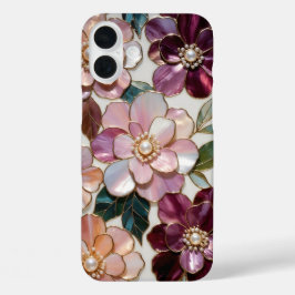 Luxus iPhone-Hülle mit Blumenmotiv Bleiglas-Rose P iPhone 16 Plus Hülle