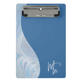 Luxus Iridescent Blau-Verlauf Mini Klemmbrett