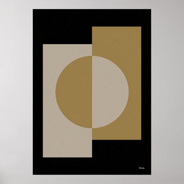 Luxus-Japandi-Geometric-Alignment-Wandkunst 13 Poster (Vorne)