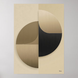 Luxus-Japandi-Geometrisch-Abstrakt-Wandkunst Poster