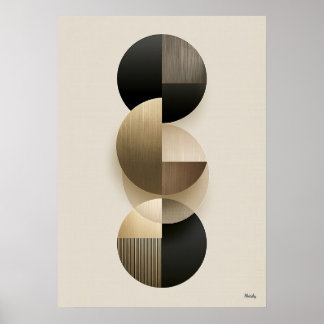 Luxus-Japandi-Geometrisches-Abstraktes-Wandkunst 8 Poster