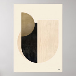 Luxus Japandi Organische Geometrische Abstrakte Wa Poster