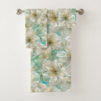Luxus-Jasmin-Blüten-Beruhigung Badhandtuch Set