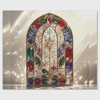 Luxus-Juwelen-Kathedrale-Weihnachts-Geschenkpapier Geschenkpapier
