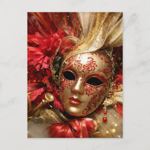 Luxus-Karnevalmasken-Dekorationskarte Postkarte