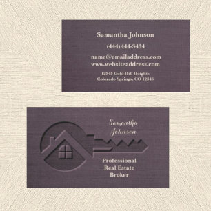 Luxus Key Blueberry Real Anwesen Business Card Visitenkarte