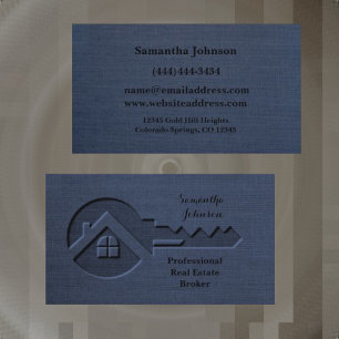Luxus Key Sapphire Blue Real Anwesen Business Card Visitenkarte