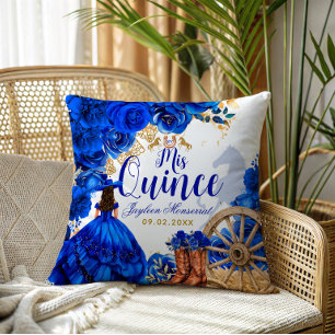 Luxus-Kleidung Royal Blue Western Mis Quinceañera Kissen