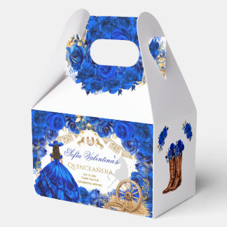 Luxus-Kleidung Royal Blue Western Quinceañera Geschenkschachtel