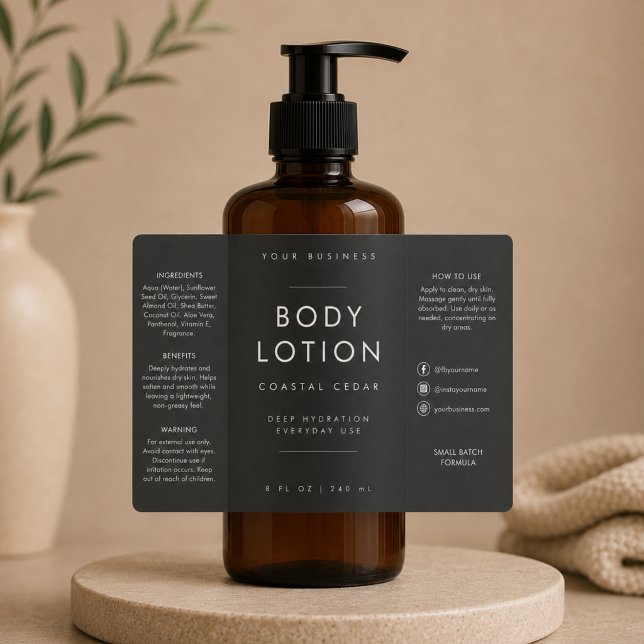 Luxus-Körper-Lotion 240ml-Flaschenetikett (Von Creator hochgeladen)