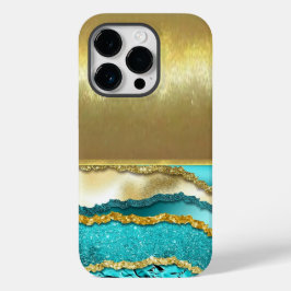 Luxus-Kühlschale-Gold-Design-Handyhülle Case-Mate iPhone 14 Pro Hülle