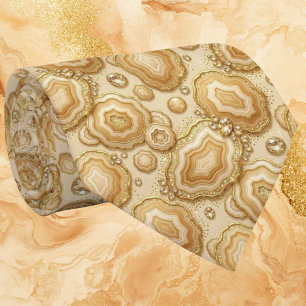Luxus-Kunstseide Kamel + Gold-Geoden-Schlips Krawatte