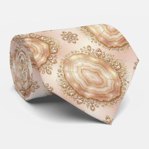 Luxus-Kunstseide Rosen-Gold-Geoden-Schlips Krawatte
