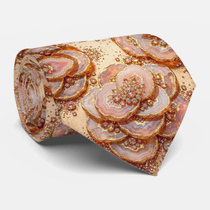 Luxus-Kunstseide Rosen-Gold-Geoden-Schlips Krawatte