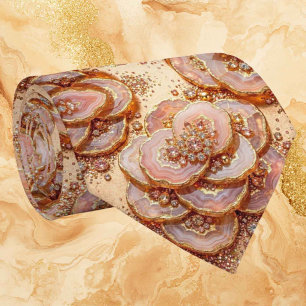 Luxus-Kunstseide Rosen-Gold-Geoden-Schlips Krawatte