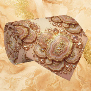 Luxus-Kunstseide Rosen-Gold-Geoden-Schlips Krawatte