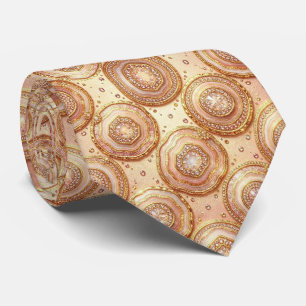 Luxus-Kunstseide Rosen-Gold-Geoden-Schlips Krawatte