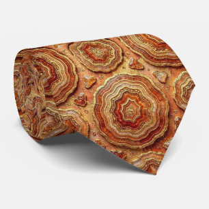Luxus-Kunstseide   Rost + Gold-Geoden-Krawatte Krawatte