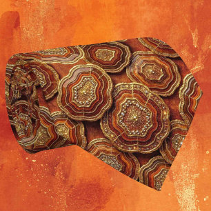 Luxus-Kunstseide   Rost + Gold-Geoden-Krawatte Krawatte